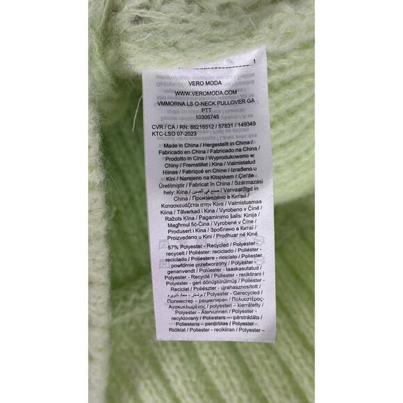Vero Moda Womens Chunky Knit Sweater Jumper Pullover Size Small Green NWT - Picture 10 of 10